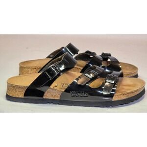 Birkenstock Birki's Florida Sandals Womens Size 7 Mens 5 Black Shoes Germany